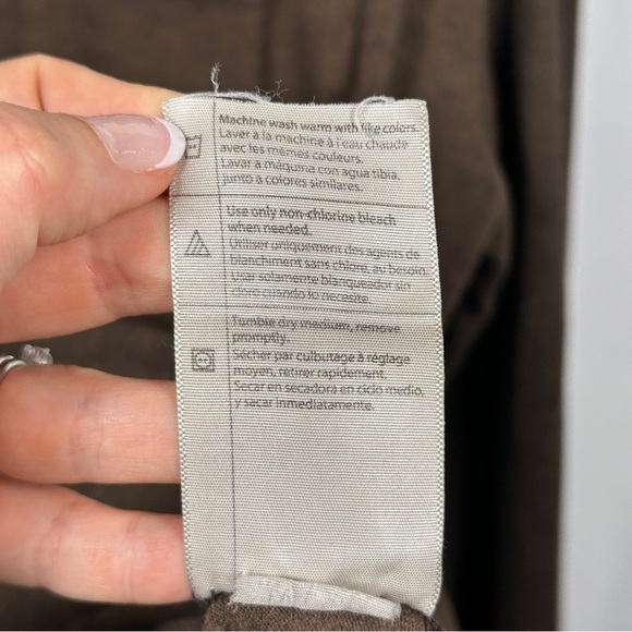 Carhartt Loose Fit Long Sleeve Pocket Tee Heather Brown Size M Workwear Graphic - Picture 6 of 12